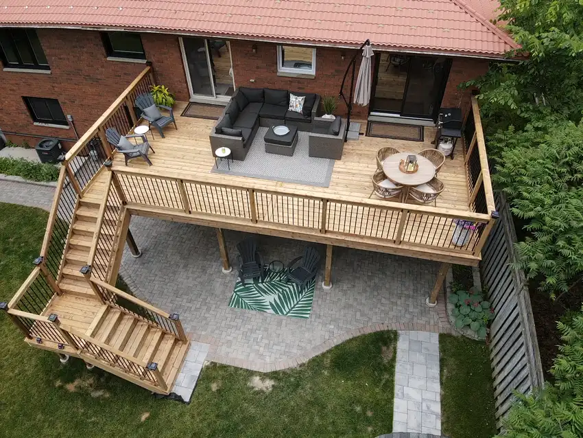 Custom Home Works project photo 3 — deck, cabana and renovation work in Simcoe County