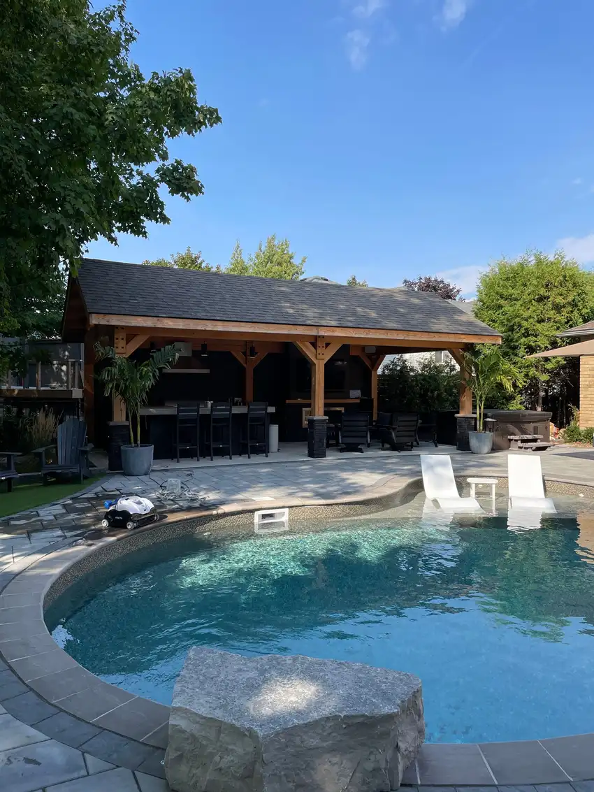 Custom Home Works project photo 10 — deck, cabana and renovation work in Simcoe County