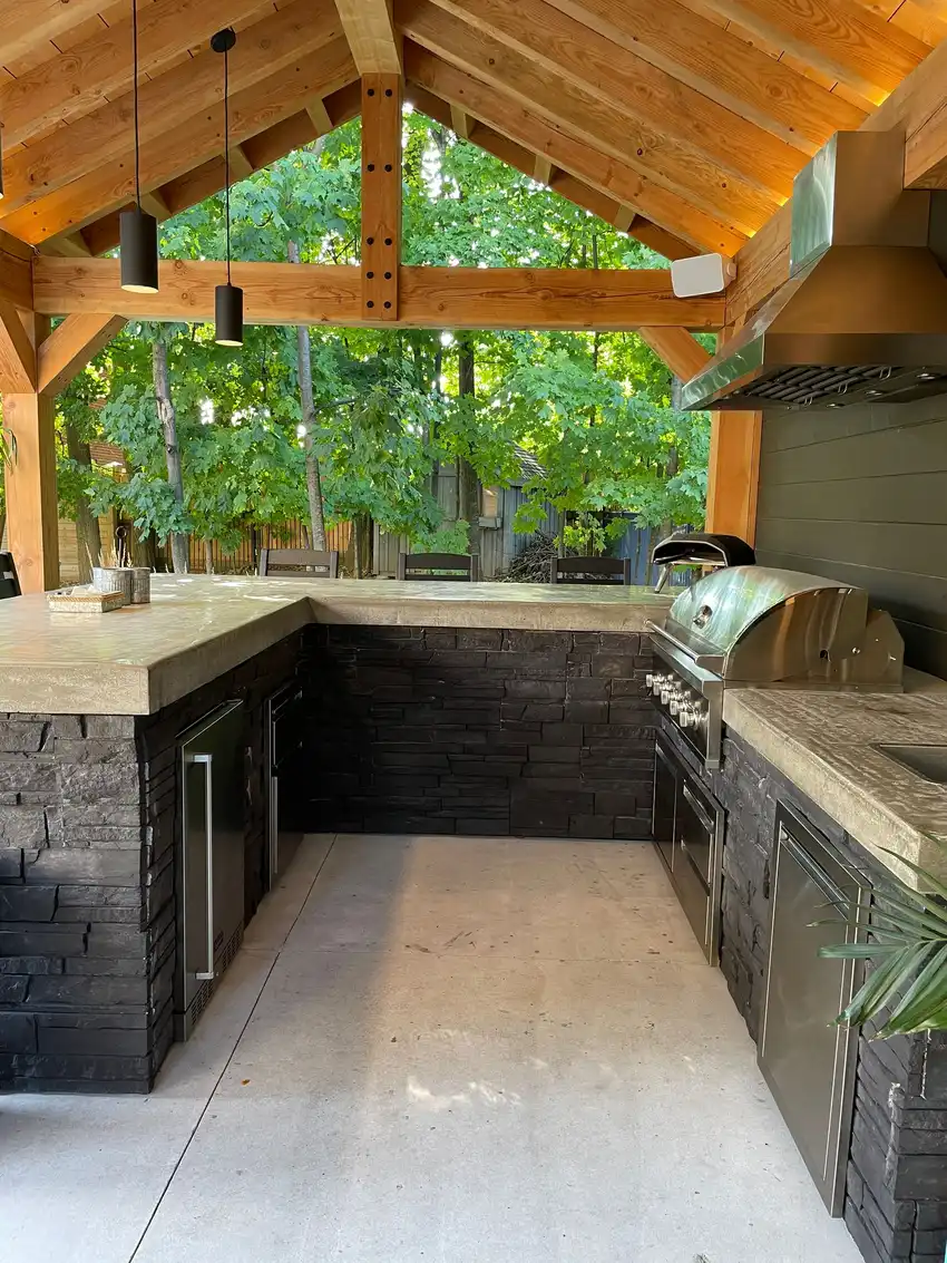 Custom Home Works project photo 30 — deck, cabana and renovation work in Simcoe County