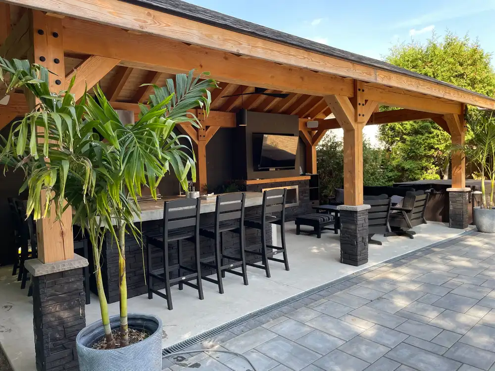 Custom Home Works project photo 32 — deck, cabana and renovation work in Simcoe County